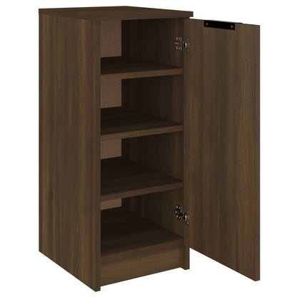 Shoe Cabinet Brown Oak 11.8x13.8x27.6" Engineered Wood