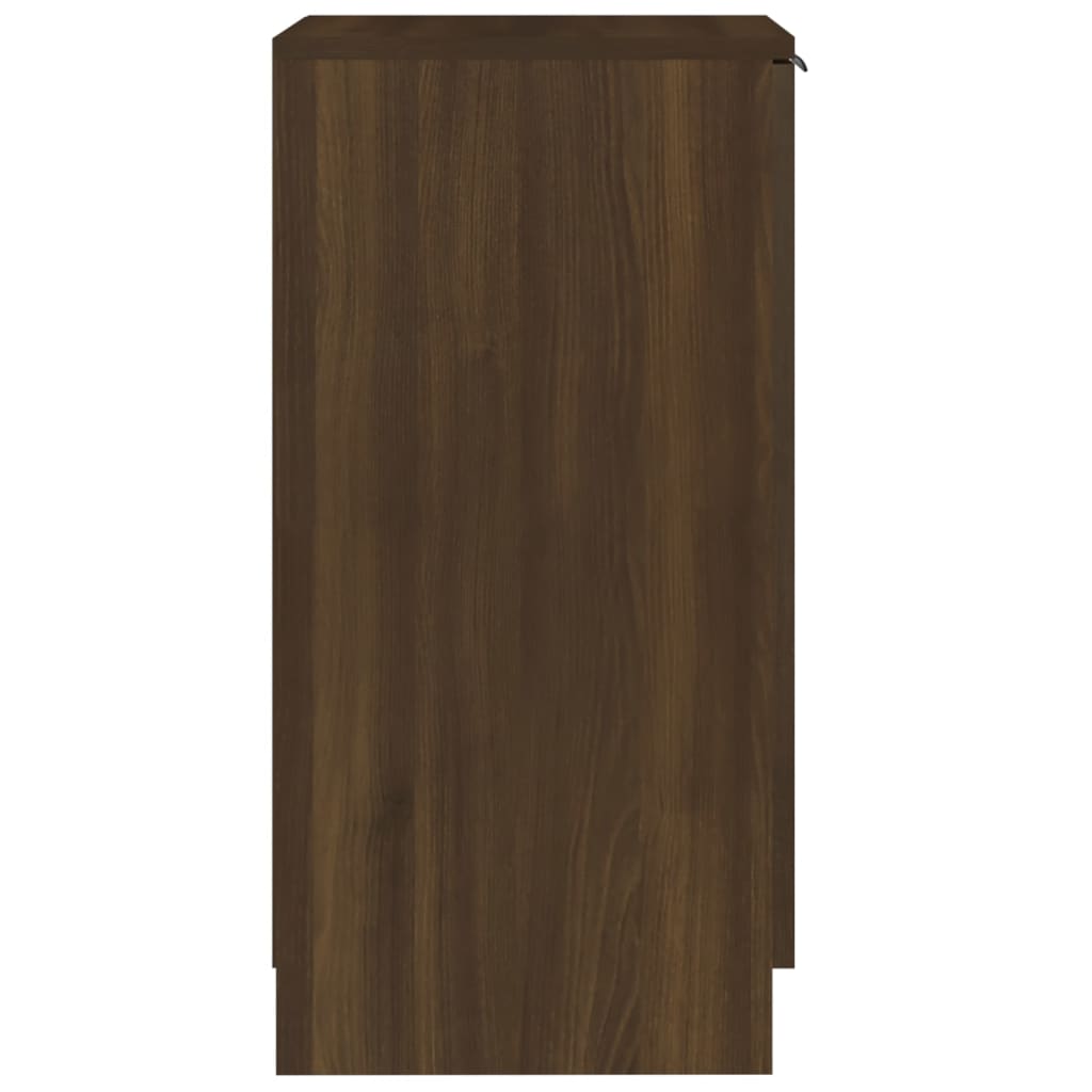 Shoe Cabinet Brown Oak 11.8x13.8x27.6" Engineered Wood