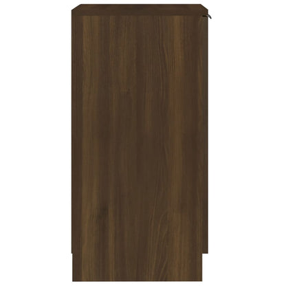Shoe Cabinet Brown Oak 11.8x13.8x27.6" Engineered Wood
