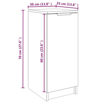 Shoe Cabinet Brown Oak 11.8x13.8x27.6" Engineered Wood