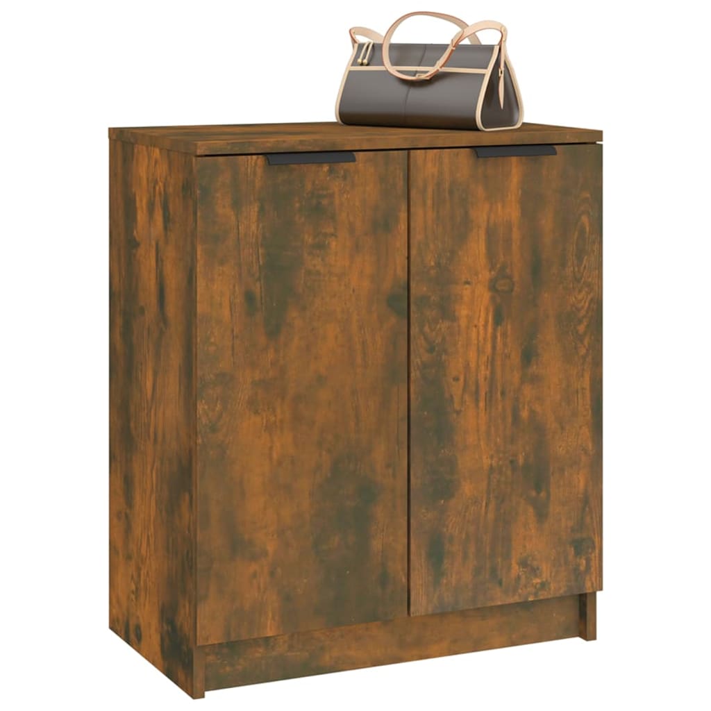 Shoe Cabinet Smoked Oak 23.2x13.8x27.6" Engineered Wood
