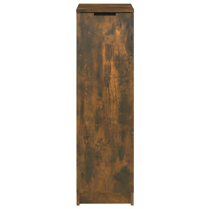 Shoe Cabinet Smoked Oak 11.8x13.8x39.4" Engineered Wood