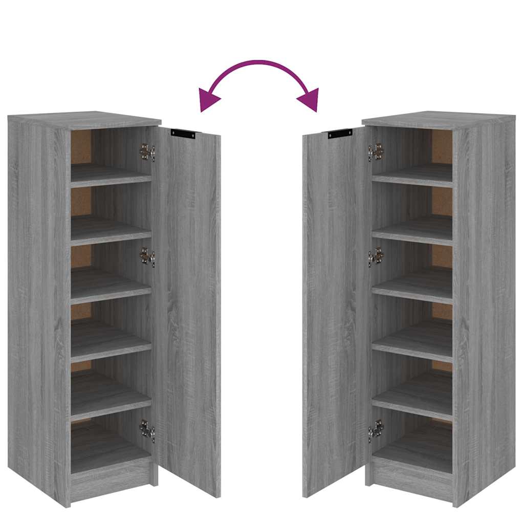 Shoe Cabinet Gray Sonoma 11.8"x13.8"x39.4" Engineered Wood