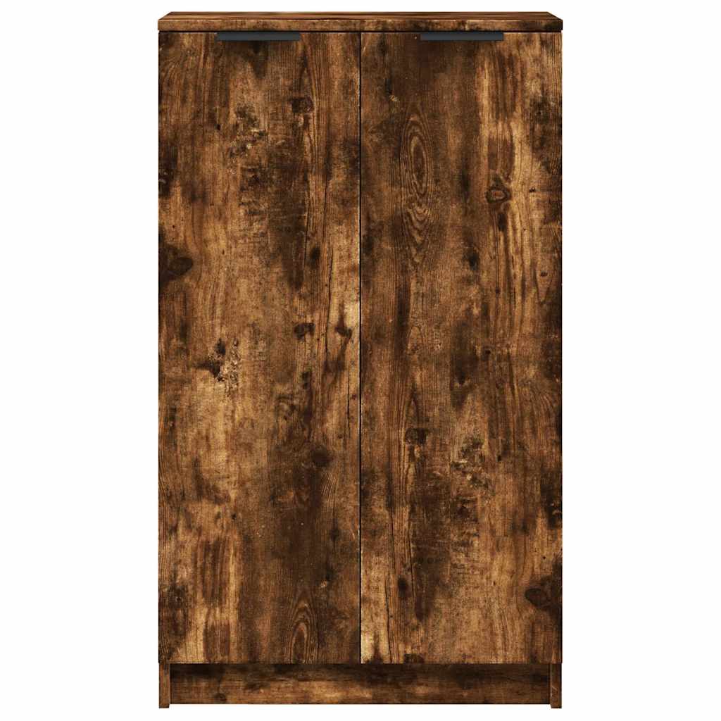 Shoe Cabinet Smoked Oak 23.2x13.8x39.4" Engineered Wood