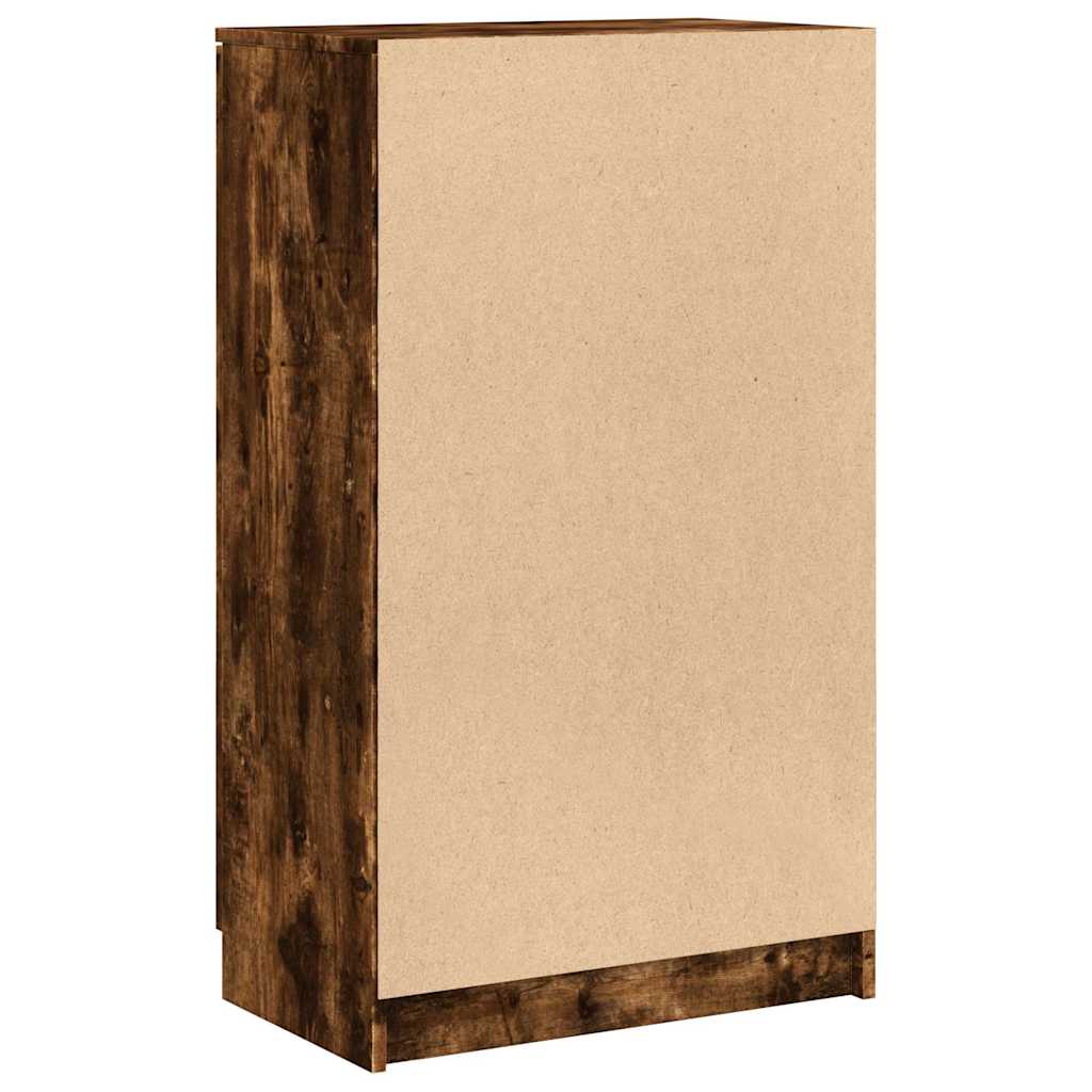 Shoe Cabinet Smoked Oak 23.2x13.8x39.4" Engineered Wood