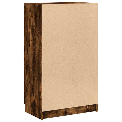 Shoe Cabinet Smoked Oak 23.2x13.8x39.4" Engineered Wood