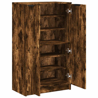 Shoe Cabinet Smoked Oak 23.2x13.8x39.4" Engineered Wood