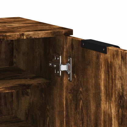 Shoe Cabinet Smoked Oak 23.2x13.8x39.4" Engineered Wood