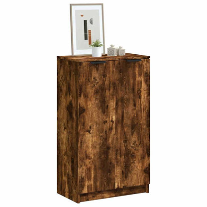 Shoe Cabinet Smoked Oak 23.2x13.8x39.4" Engineered Wood