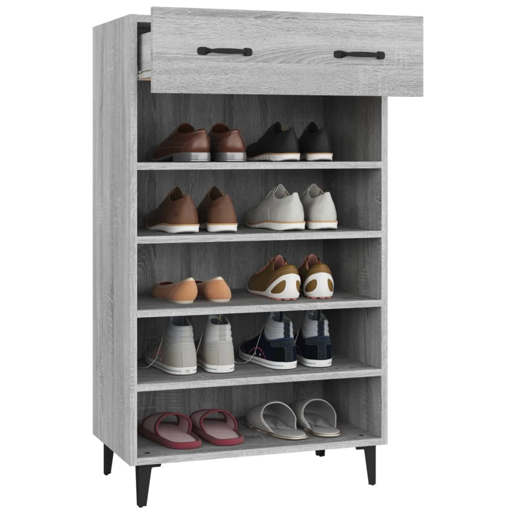 Shoe Cabinet Grey Sonoma 23.6x13.8x41.3" Engineered Wood