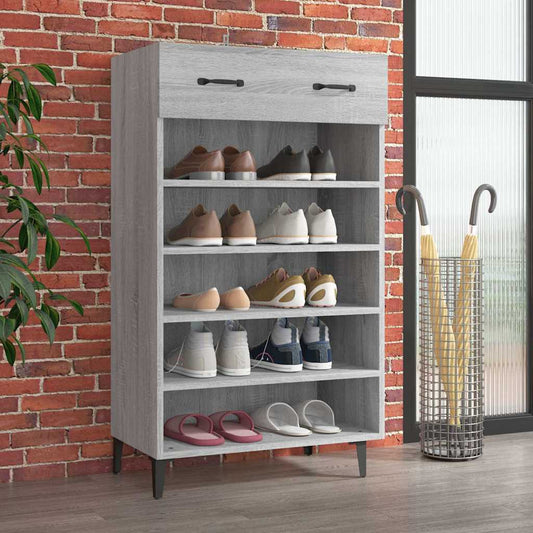 Shoe Cabinet Grey Sonoma 23.6x13.8x41.3" Engineered Wood