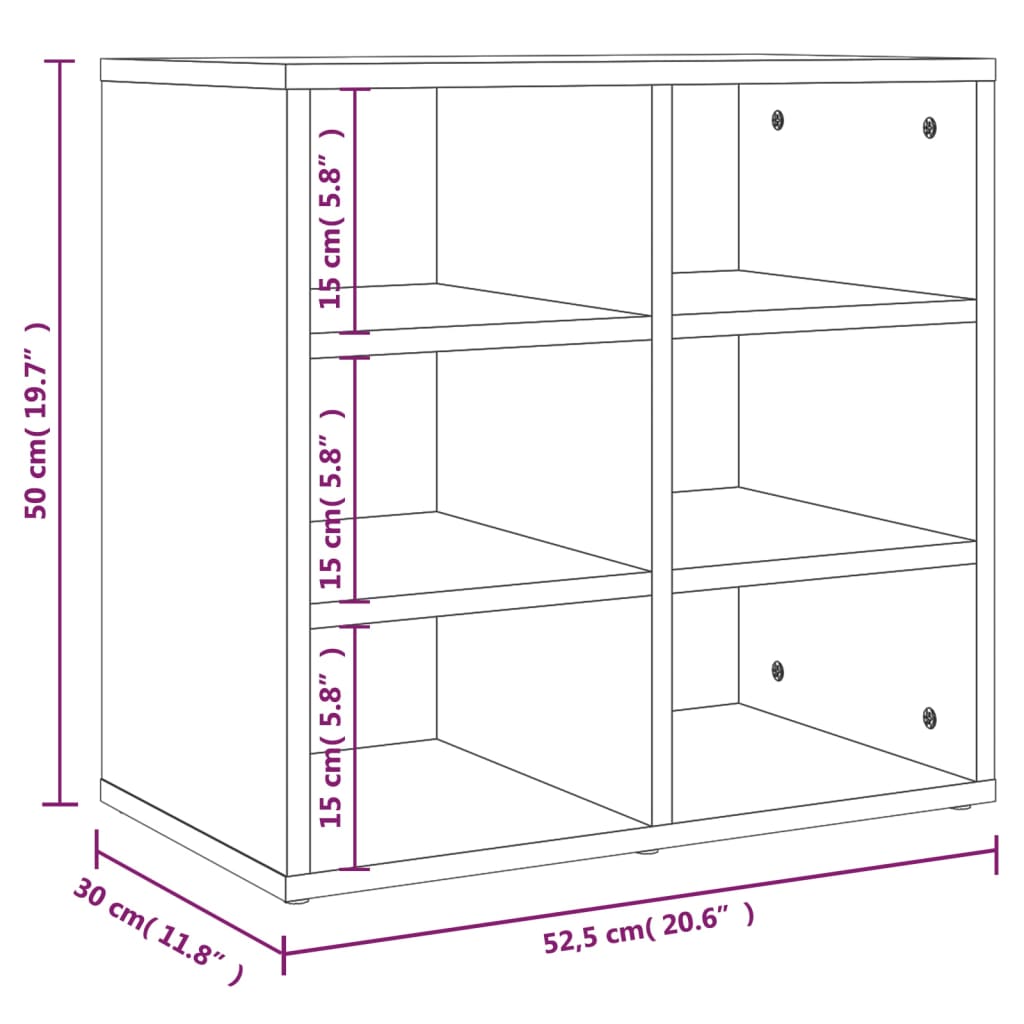 Shoe Cabinets 2 pcs Smoked Oak 20.7"x11.8"x19.7