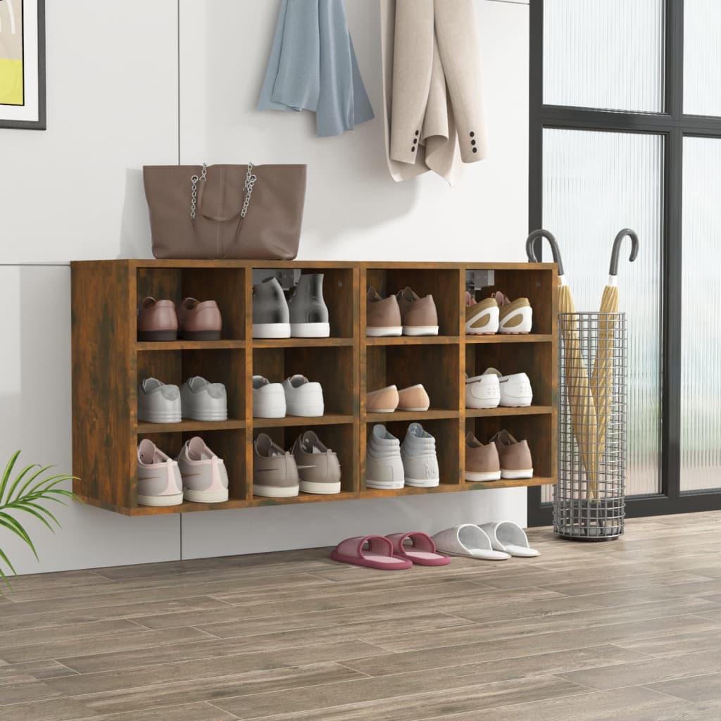 Shoe Cabinets 2 pcs Smoked Oak 20.7"x11.8"x19.7