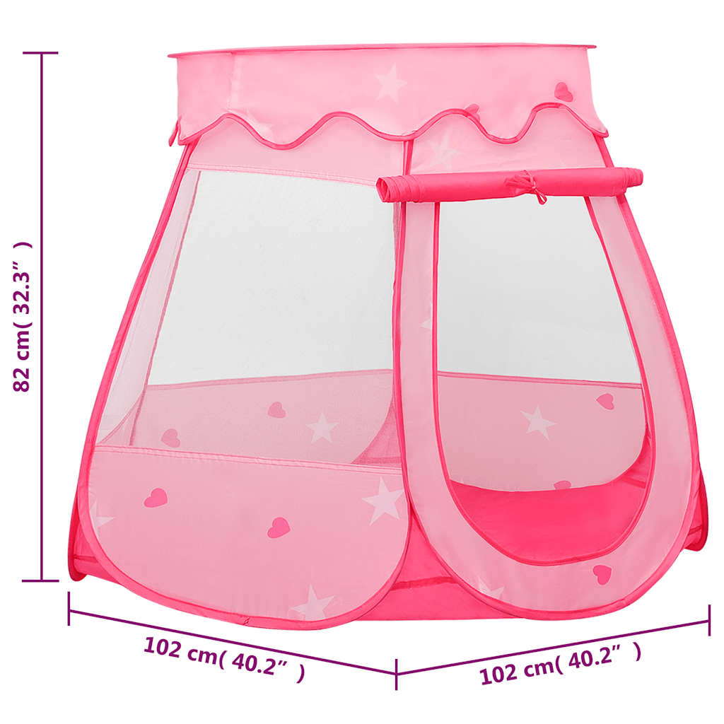 Play Tent Pink Polyester, Steel 40.2 x 40.2 x 32.3 in Collapsible