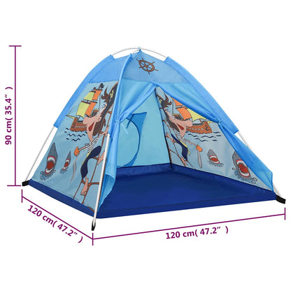 Play Tent Blue 170T polyester, fiberglass 47.2 x 47.2 x 35.4 in