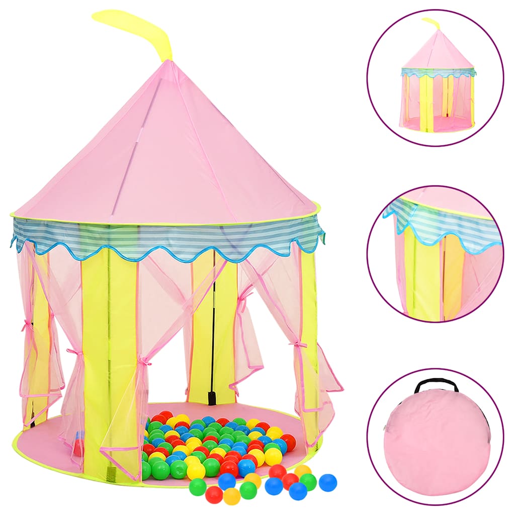Play Tent Pink 170T polyester 39.4 x 39.4 x 50.0 in Portable