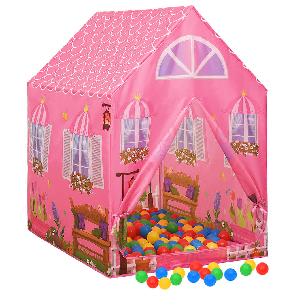 Play Tent Pink 170T polyester, PVC 27.2 x 37.0 x 40.9 in