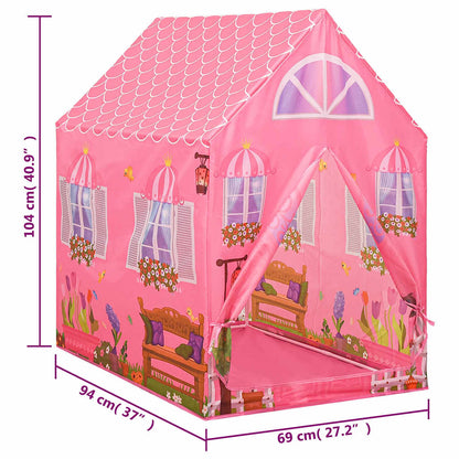 Play Tent Pink 170T polyester, PVC 27.2 x 37.0 x 40.9 in