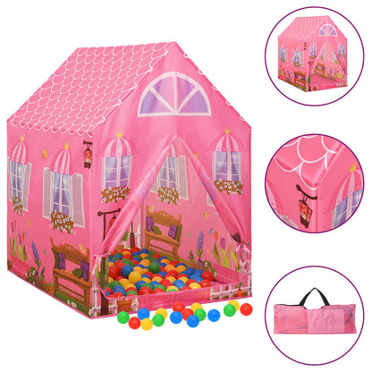 Play Tent Pink 170T polyester, PVC 27.2 x 37.0 x 40.9 in