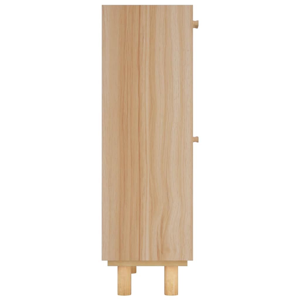 Shoe Cabinet Brown 20.5x9.8x31.5" Engineered Wood&Natural Rattan