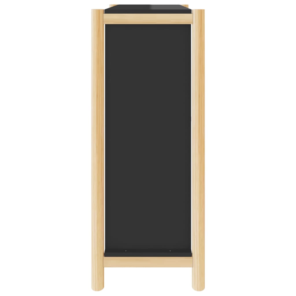 Shoe Cabinet Black 22.6x13.0x31.5" Engineered Wood