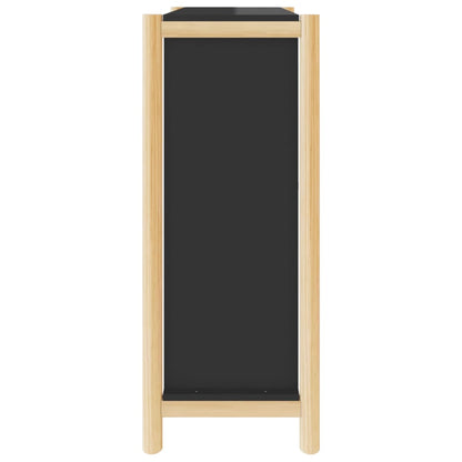 Shoe Cabinet Black 22.6x13.0x31.5" Engineered Wood