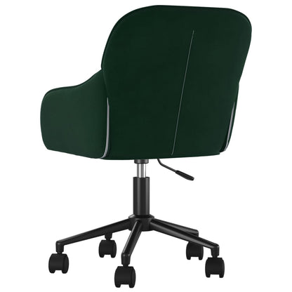 Office Chair Dark Green Velvet, Metal, Plywood Standard Swivel