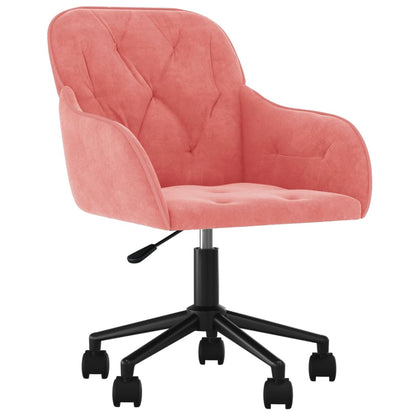 Office Chair Pink Velvet Medium Swivel Office Chair