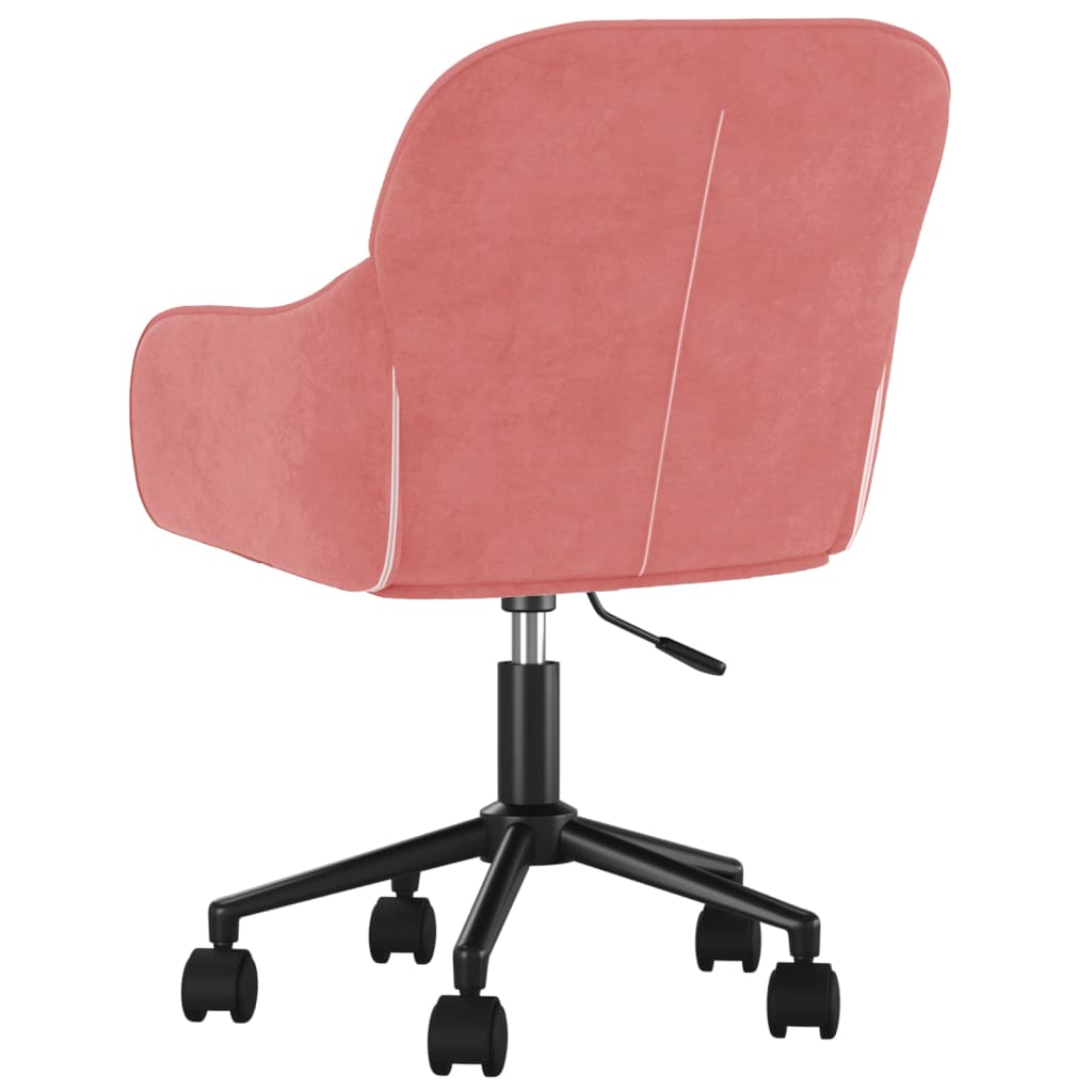Office Chair Pink Velvet Medium Swivel Office Chair