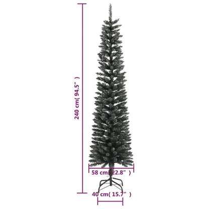 Christmas Tree Green and white PVC, steel Slim Durable