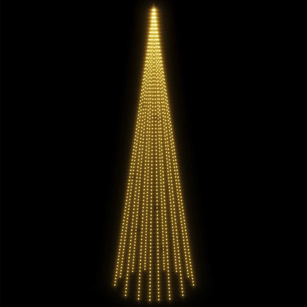 Christmas Tree on Flagpole Warm White 1134 LEDs 26 ft