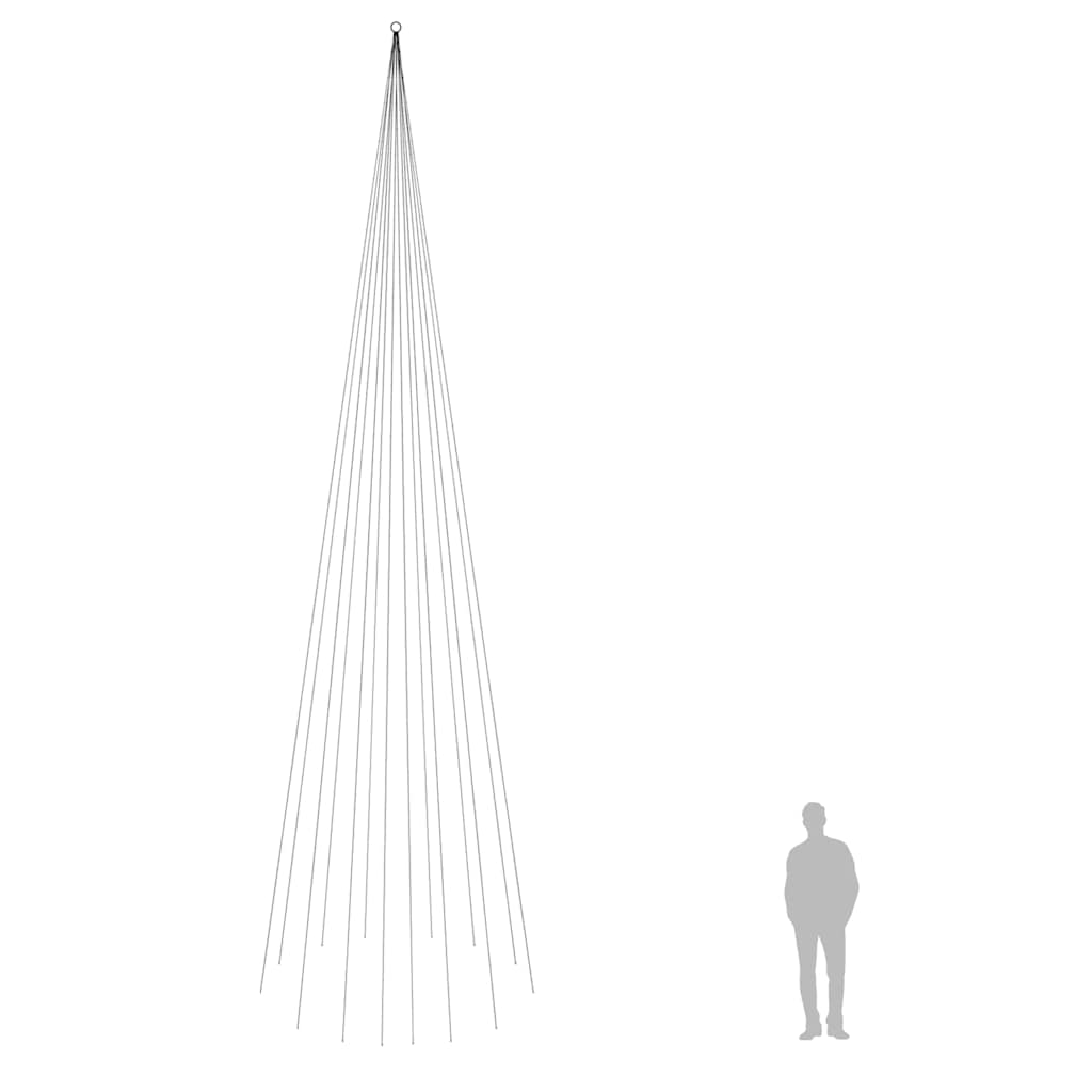 Christmas Tree on Flagpole Warm White 1134 LEDs 26 ft