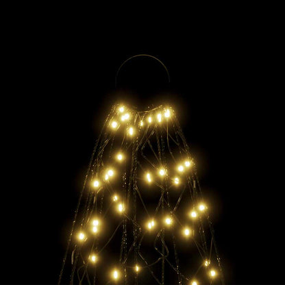 Christmas Tree on Flagpole Warm White 500 LEDs 118.1"