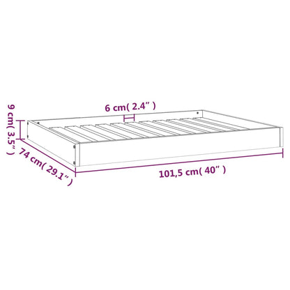Dog Bed 40"x29.1"x3.5" Solid Wood Pine