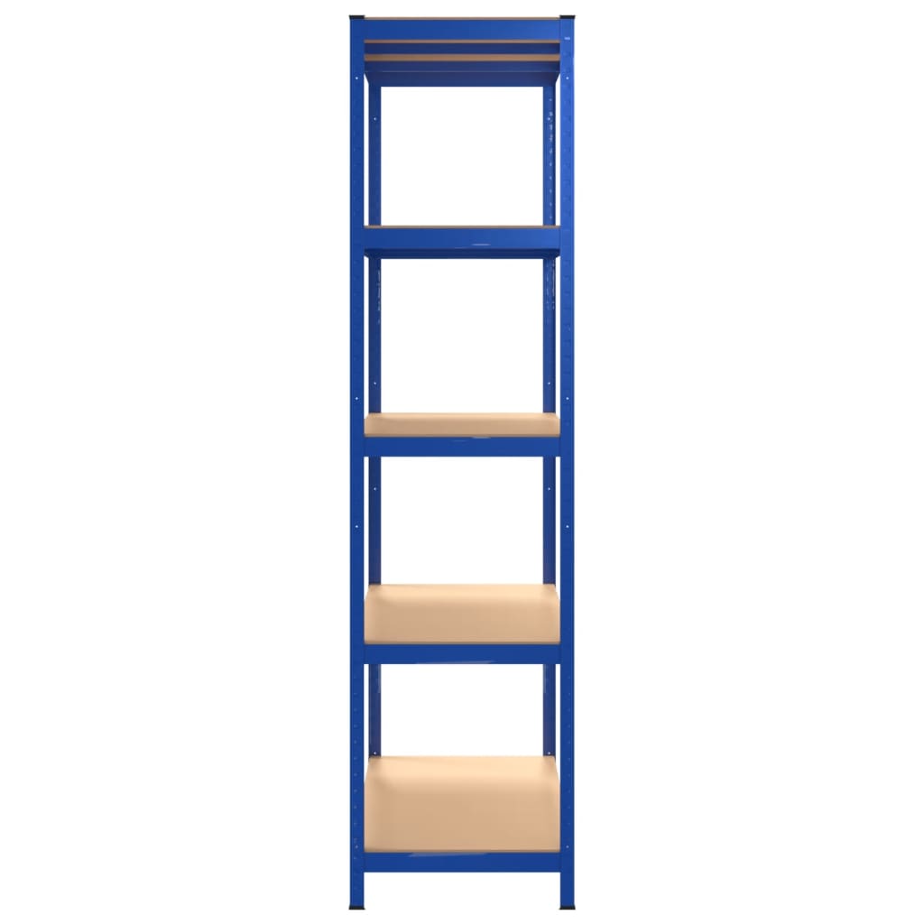 5-Layer Storage Shelf Blue Steel&Engineered Wood