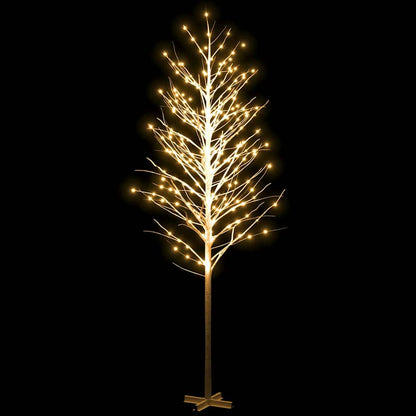 LED Tree Warm White, White Steel 157.5 in Tall LED Tree