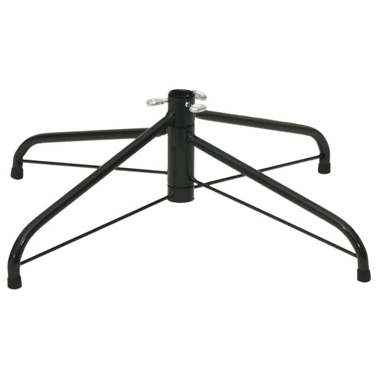 Christmas Tree Stand Black Steel 19.7x19.7x6.3 in Durable