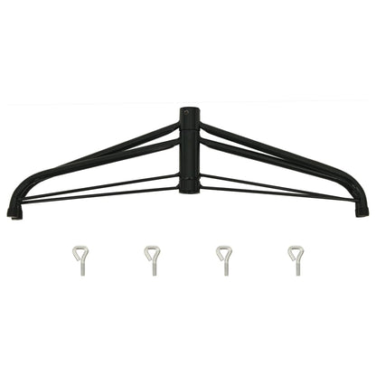 Christmas Tree Stand Black Steel 19.7x19.7x6.3 in Durable