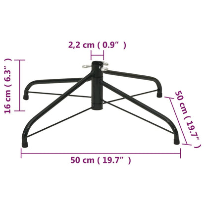Christmas Tree Stand Black Steel 19.7x19.7x6.3 in Durable