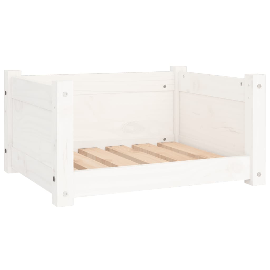 Dog Bed White Solid pine wood 21.9 x 17.9 x 11.0 in