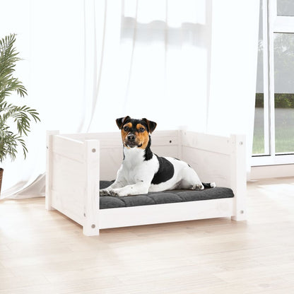 Dog Bed White Solid pine wood 21.9 x 17.9 x 11.0 in