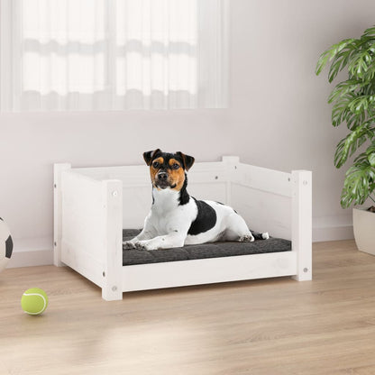 Dog Bed White Solid pine wood 21.9 x 17.9 x 11.0 in