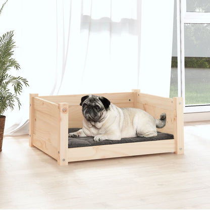 Dog Bed Natural Wood Solid Pine Wood 25.8x19.9x11.0 in Durable