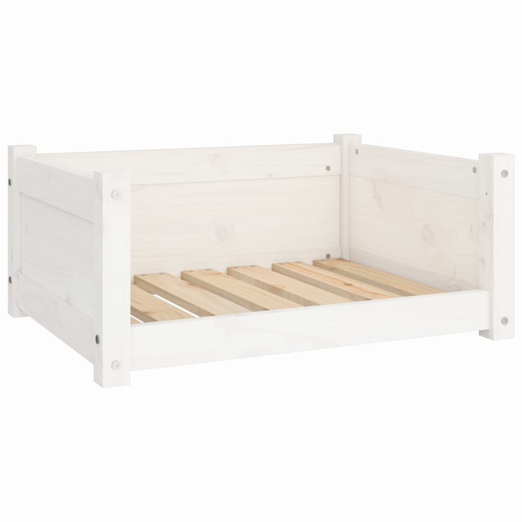 Dog Bed White Solid pine wood Small/Medium Dog Bed Rectangular