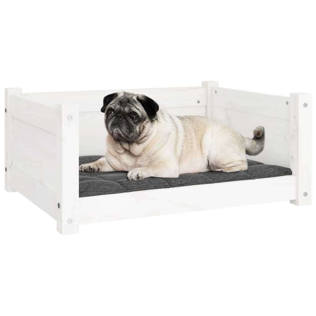 Dog Bed White Solid pine wood Small/Medium Dog Bed Rectangular