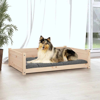 Dog Bed Brown Solid pine wood 37.6 x 25.8 x 11.0 in