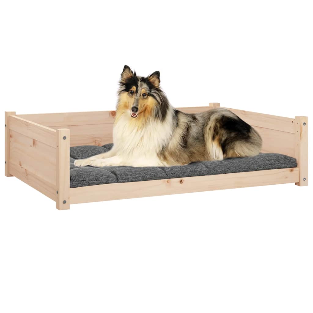 Dog Bed Brown Solid pine wood 37.6 x 25.8 x 11.0 in