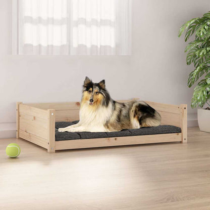 Dog Bed Brown Solid pine wood 37.6 x 25.8 x 11.0 in