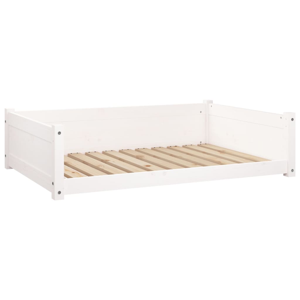 Dog Bed White 105,5x75,5 x 11.0 " Solid Pine Wood