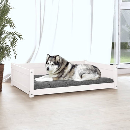 Dog Bed White 105,5x75,5 x 11.0 " Solid Pine Wood